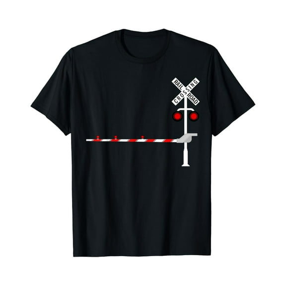 Velto Railroad Crossing Barrier Sign Costume DIY T-Shirt All Size S-5XL