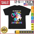 thumbnail image 1 of Velto Ready to Crush the Second Grade with unicorn Vintage T Shirt Men Women Fashion All Size S-5XL, 1 of 5