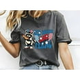 thumbnail image 1 of Velto Red White Feral Patriotic Graphic T-shirt Independence Day American Casual Outfit Fullsize S-5XL Shirt, 1 of 5