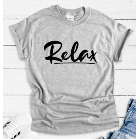 Velto Relax, Gray Unisex Short Sleeve T-shirt All Size S-5XL