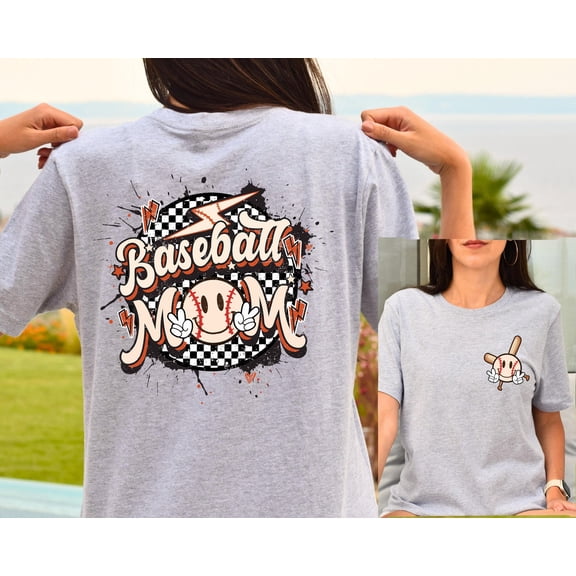 Velto Retro Baseball Mom Shirt, Baseball Mama Apparel, Baseball Mom Fashion, Baseball Shirts, Sports Mom Style All Size S-5XL