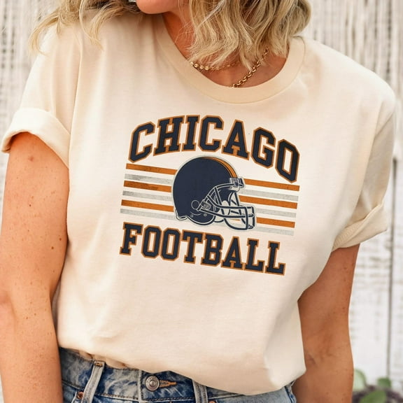 Velto Retro Chicago Football T-Shirt: Soft Unisex Crewneck All Size S-5XL