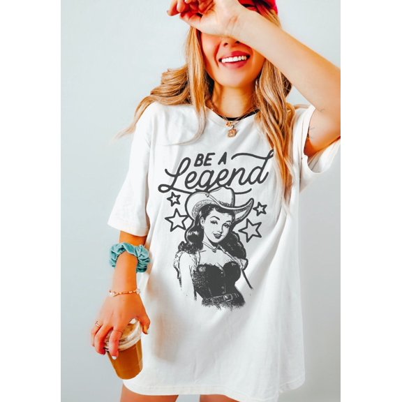 Velto Retro Cowgirl Shirt Trendy Western Graphic Tee Country Oversized Concert Shirt Cute Vintage Inspired Western Tshirt Rodeo Shirt Pin Up Girl All Size S-5XL