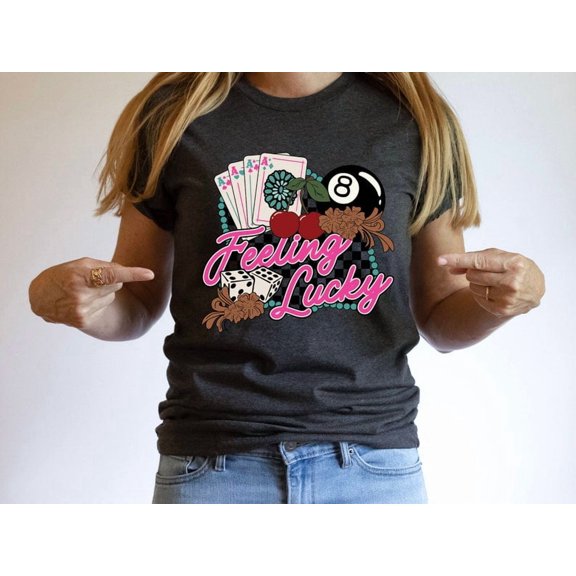 Velto Retro Desert Lucky Graphic T-shirt Vegas Girls Trip Boho Western Cowgirl Casual Outfit Fullsize S-5XL Shirt