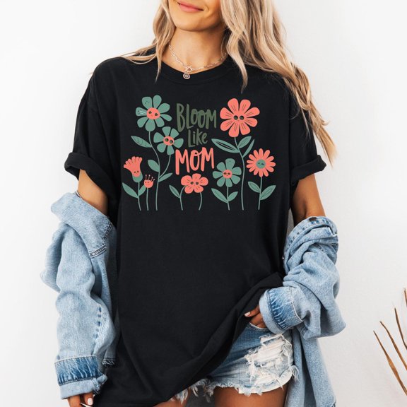 Velto Retro Floral Mom T-Shirt: Mother's Day Tee All Size S-5XL