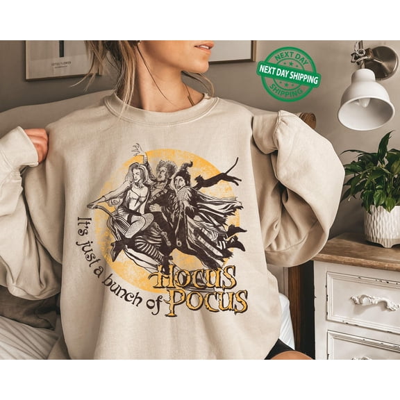 Velto Retro Hocus Pocus Sweatshirt, Sanderson Pullover Sweatshirt, Happy Holiday All Size S-3XL