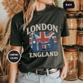 thumbnail image 1 of Velto Retro London T-Shirt, Vintage British Tee, Unisex Garment-Dyed Shirt, Soft Cotton Top, London Travel Shirt All Size S-5XL, 1 of 5