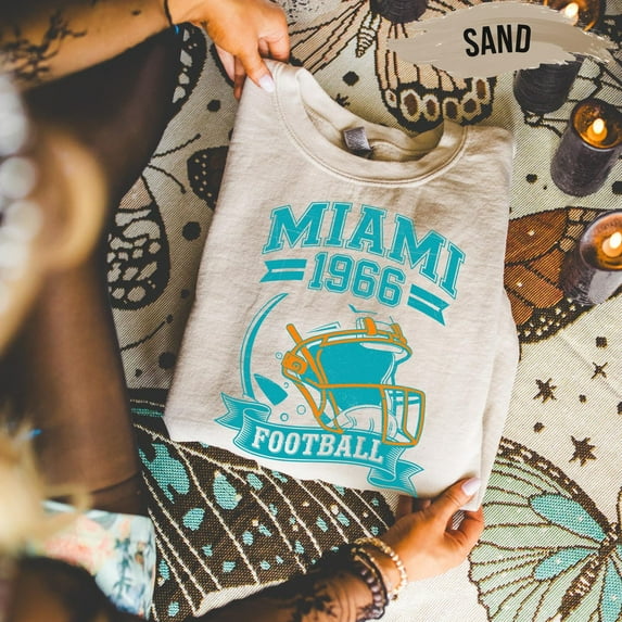 Velto Retro Miami 1966 Football Sweatshirt: Vintage Fan Gear All Size S-5XL