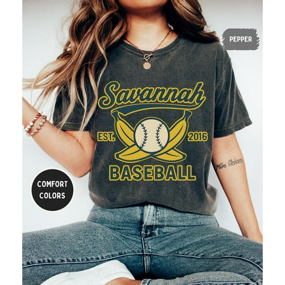 Velto Retro Savannah Baseball T-shirt, Vintage Soft Tee, Unisex Shirt, Banana gift, Summer Sports Top All Size S-5XL