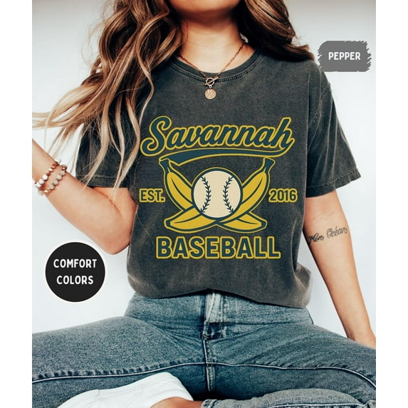Velto Retro Savannah Baseball T-shirt, Vintage Soft Tee, Unisex Shirt, Banana gift, Summer Sports Top All Size S-5XL