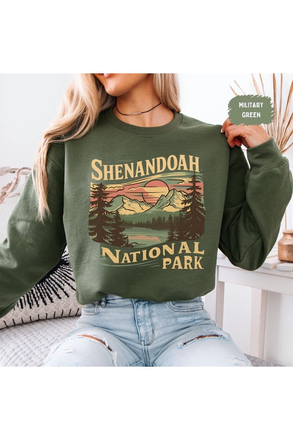 Retro Shenandoah National Park Sweatshirt, Vintage National Park Crewneck, Nature Lover Gift, Mountain Hiker Sweater, Outdoor Adventure All Size S-3XL