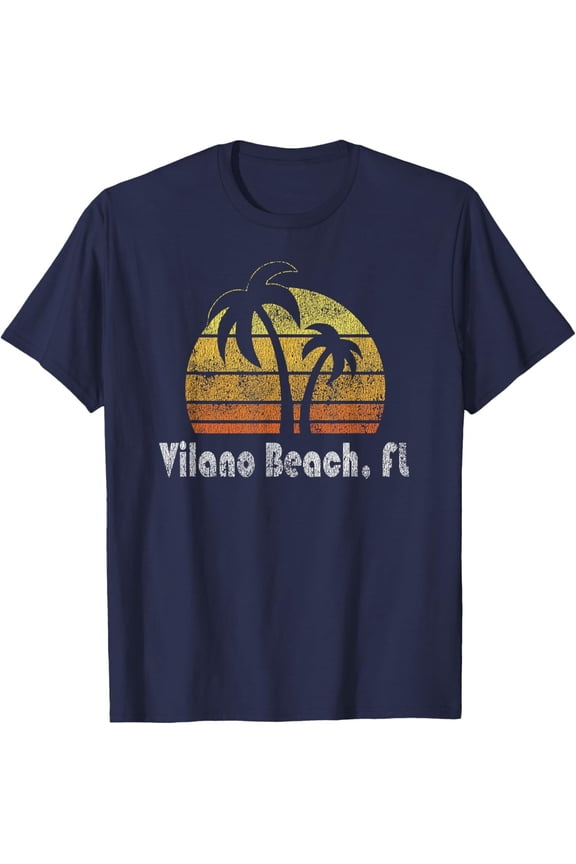 Retro Vilano Beach T-Shirt Florida Beach Shirt T-Shirt All Size S-5XL