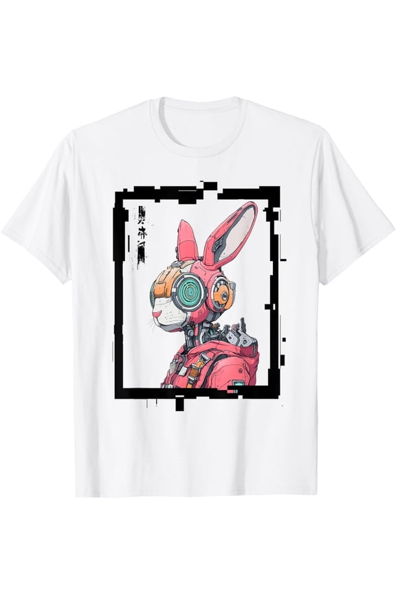 Robot Cyborg Bunny Rabbit T-Shirt All Size S-5XL