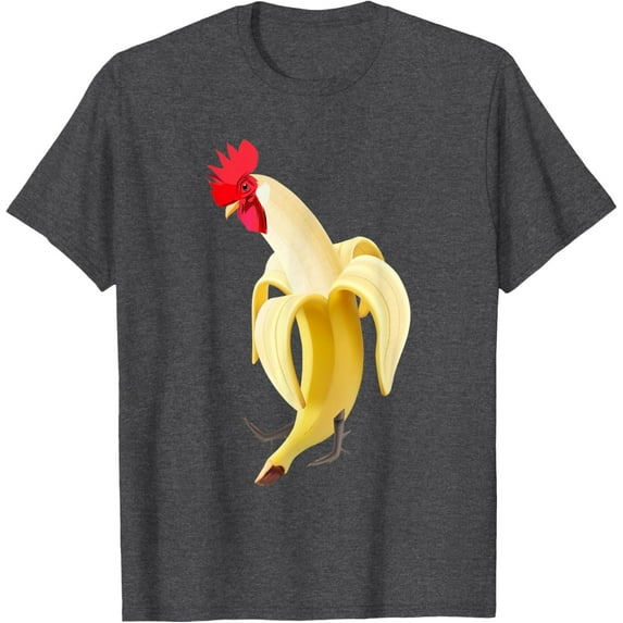 Velto Rooster Cockerel Chicken In Banana T-Shirt All Size S-5XL
