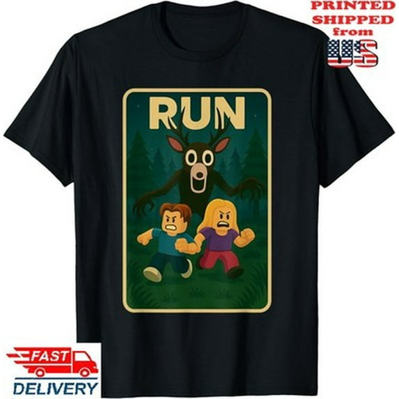 Velto Run 99 Nights Happy Holiday Gamer Deer in The Forest T-Shirt, Unisex Tee All Size S-5XL