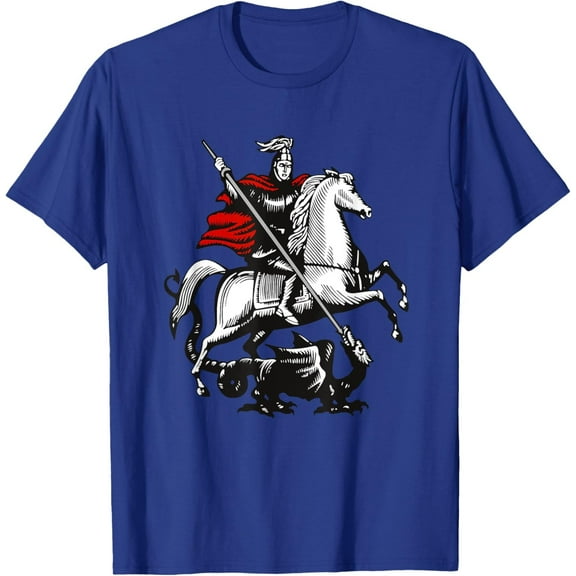 Velto Saint George and dragon, medieval knight heraldic t-shirt All Size S-5XL