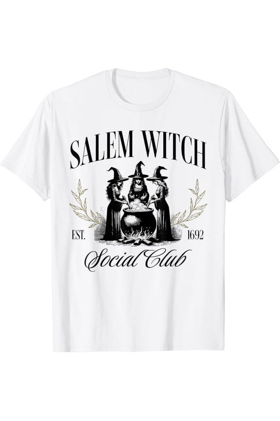 Salem 1692 Social Club Witch Witchy Women Girls T-Shirt All Size S-5XL
