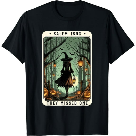 Velto Salem 1692 Witch They Missed One Tarot Card Women T-Shirt All Size S-5XL