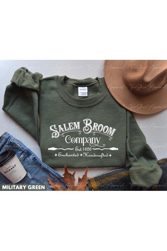 Salem Massachusetts Sweatshirt, Salem Broom Company Sweatshirt, Hocus Pocus Shirt, Crewneck Happy Holiday, Spooky Season,Sanderson Sister Shirt All Size S-3XL