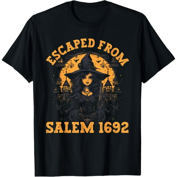 Velto Salem Witch 1692 Witches Broom Witchy Witchraft T-Shirt All Size S-5XL