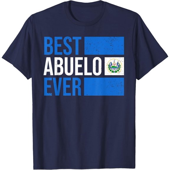 Velto Salvadoran Abuelo El Salvador Flag Salvadoran Father's Day T-Shirt All Size S-5XL