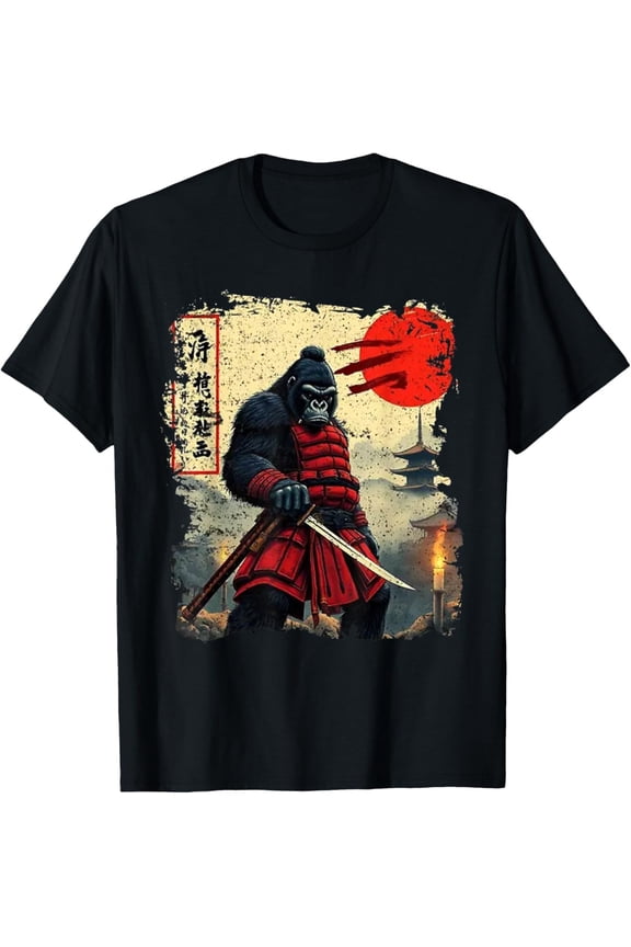 Samurai Bigfoot Japanese Vintage Graphic Ukiyo-e Art T-Shirt All Size S-5XL