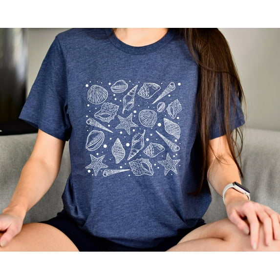 Velto Sea Shell Shirt, Beach Shirt, Ocean Shirt, Summer Shirt, Sea Shell Lover Gift, Beachy Vibes, Vacation Shirt All Size S-5XL