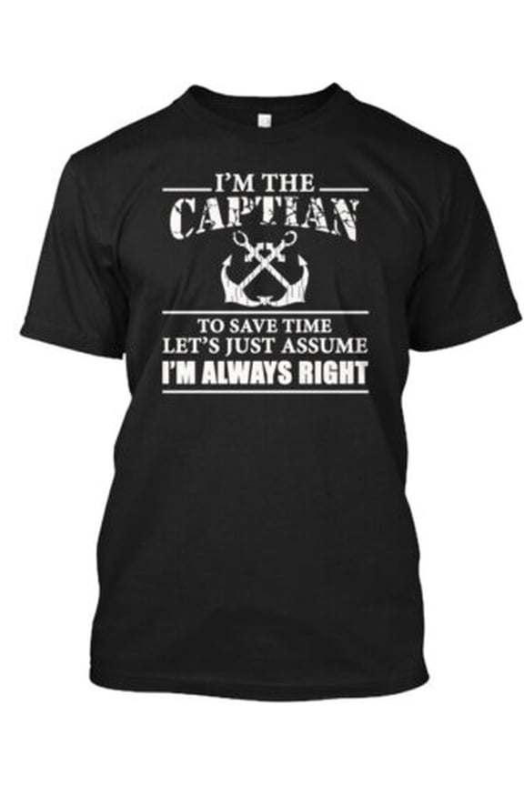Ship Captain Boat Captain T-Shirt Made in the USA All Size S-5XL