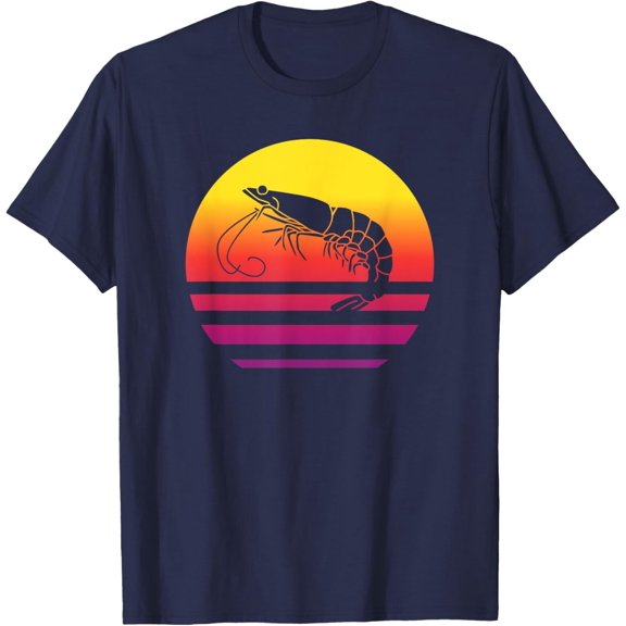 Velto Shrimp Retro Style Vintage T-Shirt All Size S-5XL