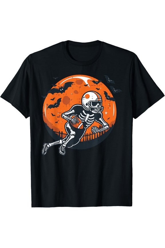 Skeleton American Football Costume Boys Men T-Shirt All Size S-5XL