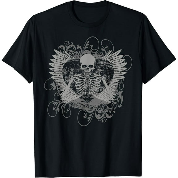 Velto Skeleton Fairy Grunge Fairycore Aesthetic Butterfly Gothic T-Shirt All Size S-5XL