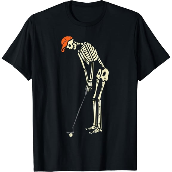 Velto Skeleton Golf Golfing Sports Golfer Men T-Shirt All Size S-5XL