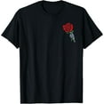 thumbnail image 1 of Velto Skeleton Hand Holding Rose | Aesthetic Red Flower T-Shirt All Size S-5XL, 1 of 5