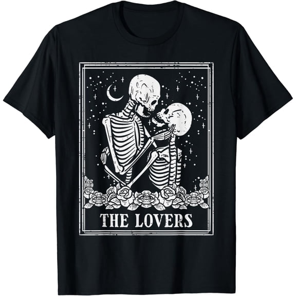 Velto Skeleton Tarot The Lovers Couple Costume Men Women T-Shirt All Size S-5XL