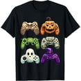 thumbnail image 1 of Velto Skeleton Zombie Gaming Controllers Mummy Boys T-Shirt All Size S-5XL, 1 of 5