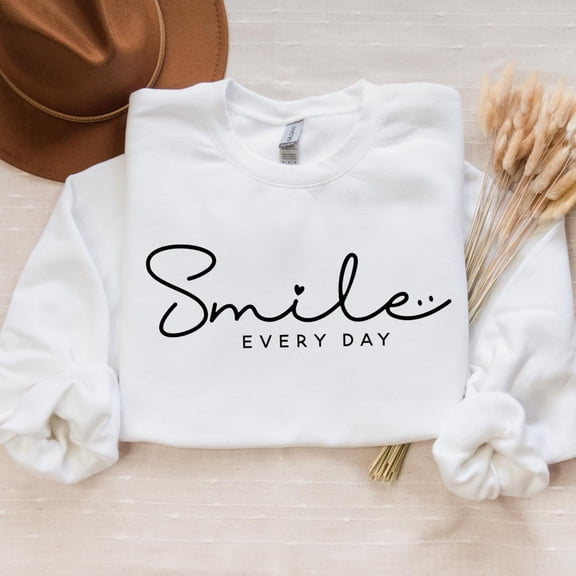 Velto Smile every day, Boho Inspirational Sweatshirt, Positive Affirmations Shirt, Kindness Shirt, Hustle Shirt, Entrepreneur , Empowered Women All Size S-5XL