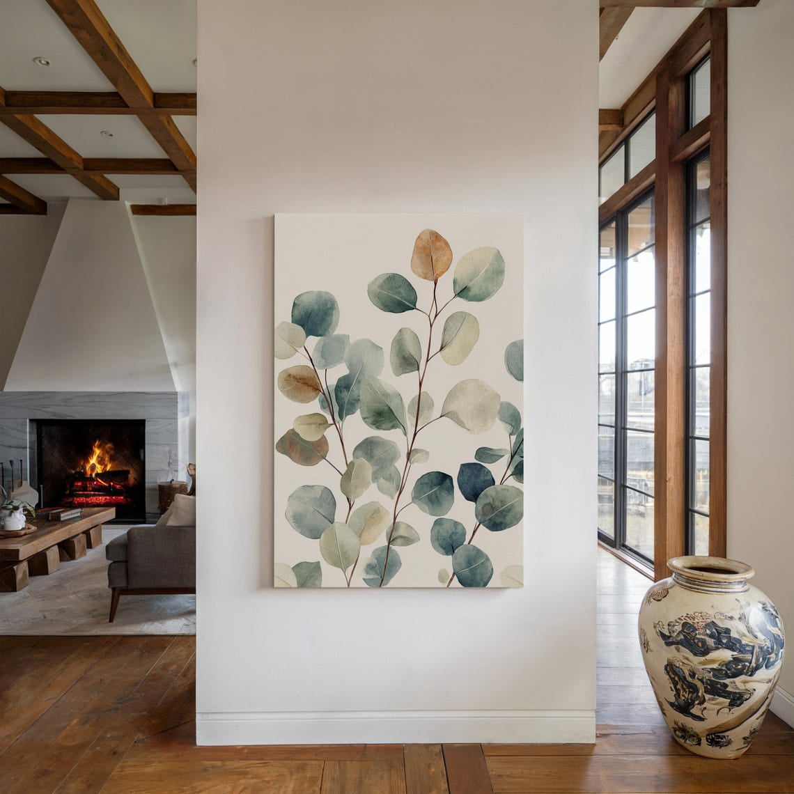 Nature Inspired Home Decor Near Woods Reference: Velto Soft Eucalyptus Leaves Elegant Botanical Modern Nature Inspired
