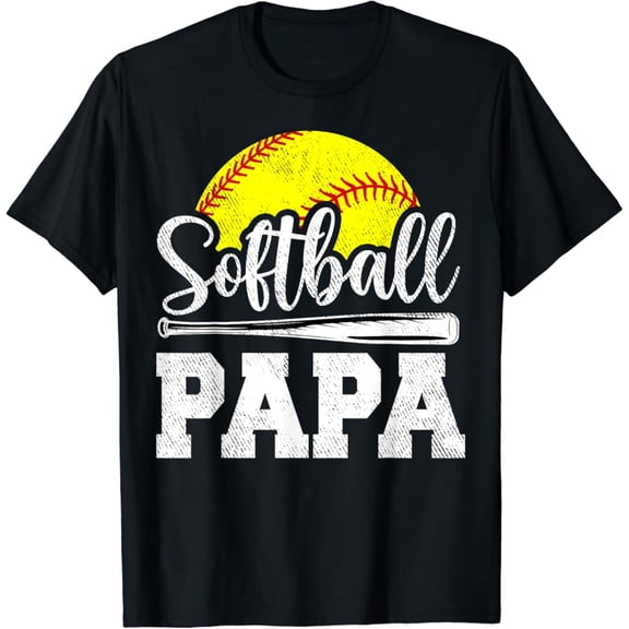 Velto Softball Papa Softball Player Game Day Father's Day Gift T-Shirt Fullsize S-5XL Shirt