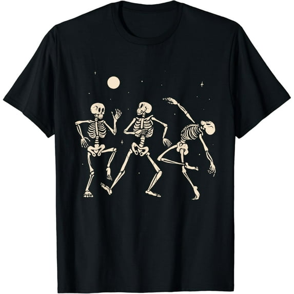 Velto Spooky Dancing Skeletons Costume Music T-Shirt All Size S-5XL