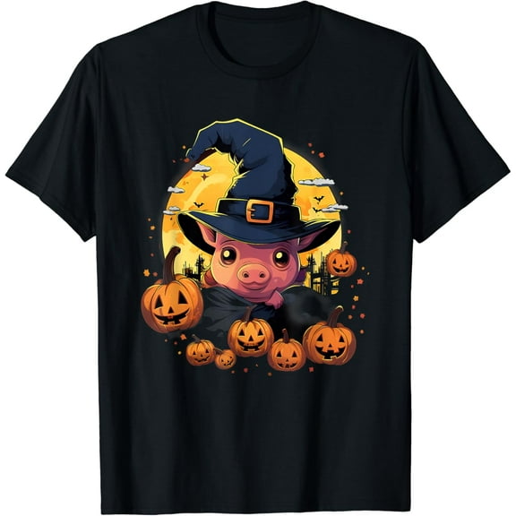 Velto Spooky Pig Witch T-Shirt All Size S-5XL