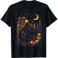 thumbnail image 1 of Velto Spooky Season Shirt, Witch Mystical Black Cat Moon T-Shirt All Size S-5XL, 1 of 5
