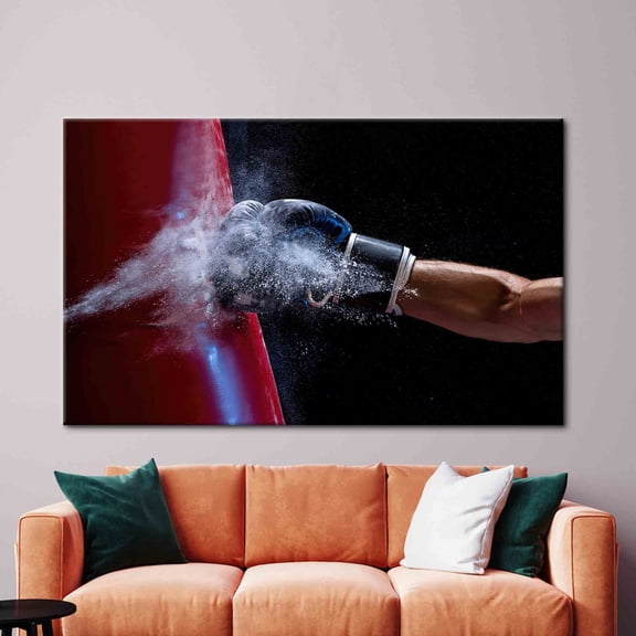 Velto Sport Wall Art, Motivational, Man Cave, Boxing Gloves, Motivation, Boxer, Inspirational Office And Bedroom Decor