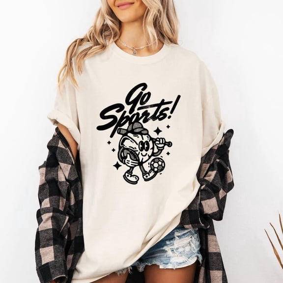 Velto Sports Fan Graphic T-Shirt Football Baseball Soccer Basketball Tailgate Party Style, Full Size S-5XL