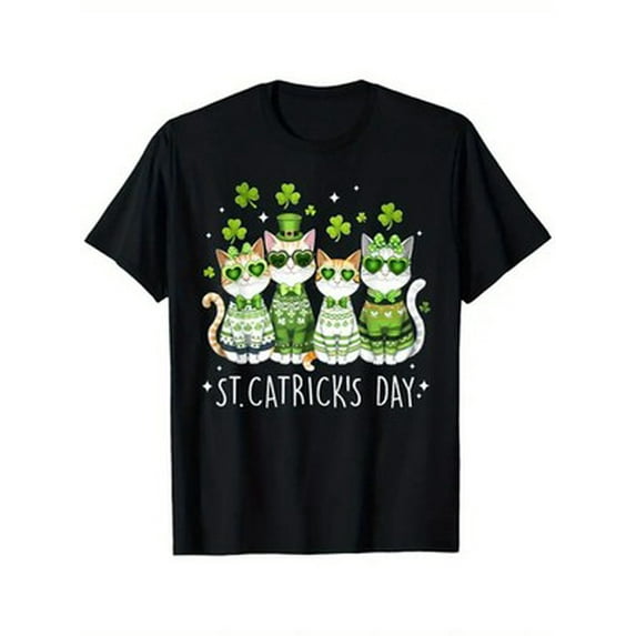 Velto St. Patrick's Day Cotton T-Shirt | Unisex Casual Round Neck Short Sleeve Tee wi All Size S-5XL