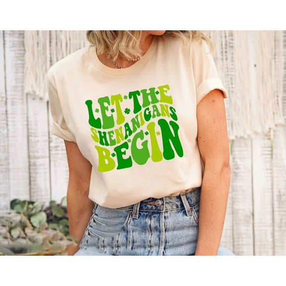 Velto St Patrick's Day Shirt, Women's St Patrick's Tee, Let The Shenanigans Begin, St Pattys Day Shirts, St Patrick's Day Tees,St Pattys Irish Tee All Size S-5XL