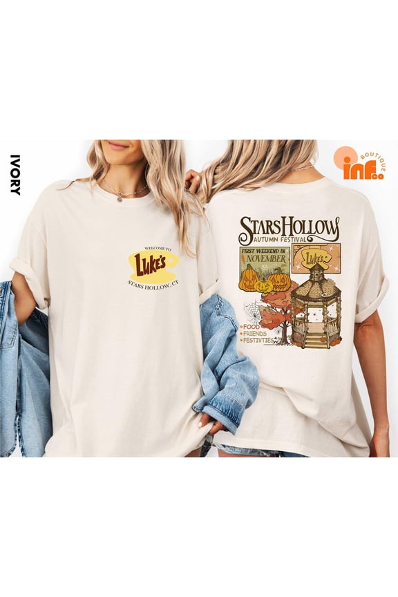 Stars Hollow T-Shirt, Gilmore Girls Stars Hollow 1779 Shirt, Luke's Diner , Retro Stars Hollow Back Front Shirt All Size S-5XL