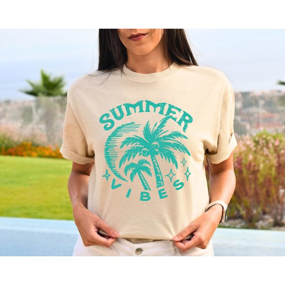 Velto Summer Vibes Shirts, Boho Shirts, Beach shirts, Summer Shirt, Birthday Gift, Girl Friends, Shirt for Women, Mother's Day Shirt for Mother All Size S-5XL