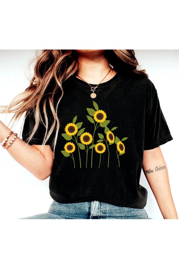 Sunflower, Sunflower Shirt, Floral Tee Shirt, Flower Shirt, Garden Shirt, Womens Fall Shirt, Sunflower Tshirt Sunflower Shirts. Sunshine Tee All Size S-5XL