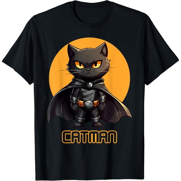 Velto Superhero Cat, Catman, Black Cat, Cat With Cape T-Shirt All Size S-5XL