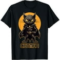 thumbnail image 1 of Velto Superhero Cat, Catman, Black Cat, Cat With Cape T-Shirt All Size S-5XL, 1 of 5